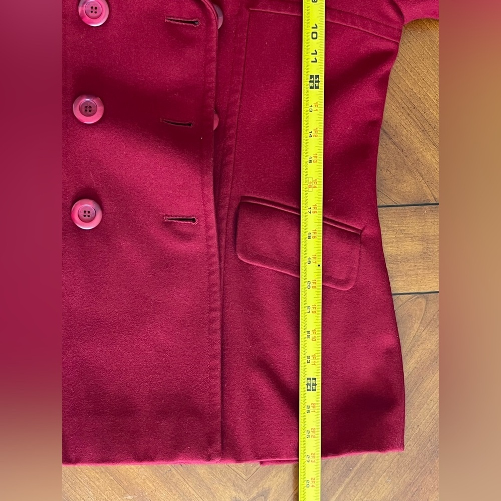 ❌SOLD❌Vintage Red Wool Double Breasted Peacoat Jacket Women’s Size Medium Coat - Picture 11 of 11
